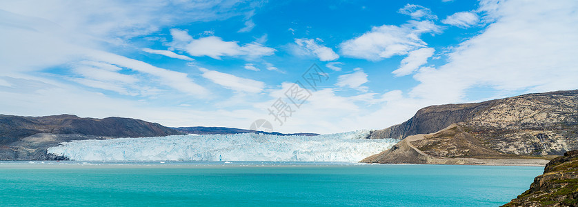 西格陵兰的冰川前缘高清图片