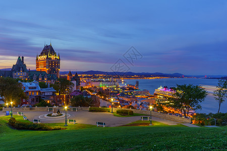 魁北克城建筑学酒店高清图片