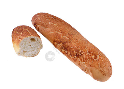 面包包面包早餐糖类硬皮馒头食物谷物饮食糕点白色背景图片