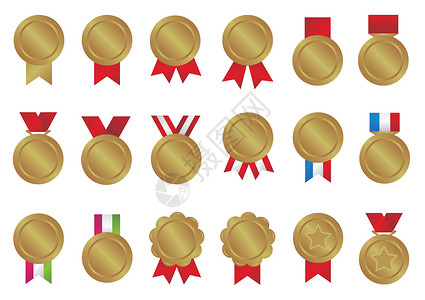 金牌设计素材金牌图标图 se按钮丝带优胜者运动竞赛插图商业成就网络图表设计图片