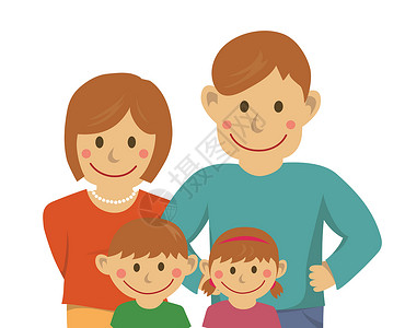 核心家庭快乐家庭制作图案矢量图女孩核心载体幸福卡通片父母插图孩子们母亲微笑插画