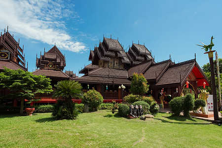 泰国Payao最美的寺庙  南太郎寺旅行旅游教会建筑建筑学地标吸引力宗教目的地背景图片