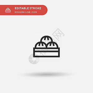 水饺图标简单矢量图标 说明符号设计临时图案饺子插图面包餐厅寿司早餐美食小吃菜单蒸汽插画