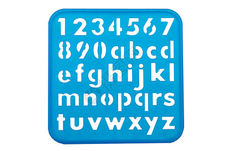 字母和数字 Stenciil 形状模版涂鸦白色邮票背景图片