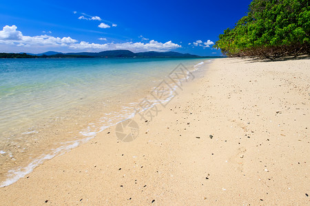 透明金沙素材有金沙和海的海滩水晶旅游风景白色海景气候热带假期旅行海洋背景