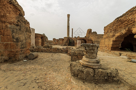 迦太基的废墟大理石古董高清图片
