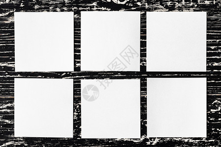 黑色白纸素材一张黑色木制桌子上的白纸木头职场复古工艺小样空白文书折叠帆布羊皮纸背景