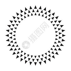 圆形三角形背板几何图案圆形图解创造力圆圈装饰品墙纸马赛克钻石白色载体装饰风格插画