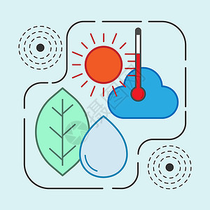 不受季节影响ADS 影响ADS的气候变化影响插画