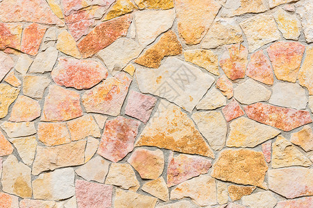 多色石墙水泥建造业石头岩石物体石材质感风格效果文化背景图片