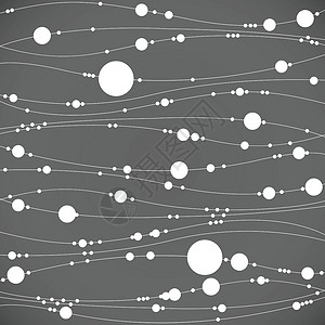 圆圈线条圆点和线条背景简介 摘要第1条插图网络数据艺术技术原子商业粒子边界圆圈插画