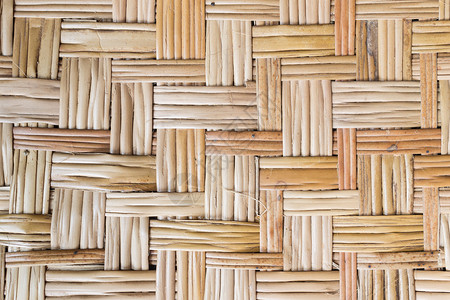 Bamboo 编织纹质或编织模式背景中视图背景图片