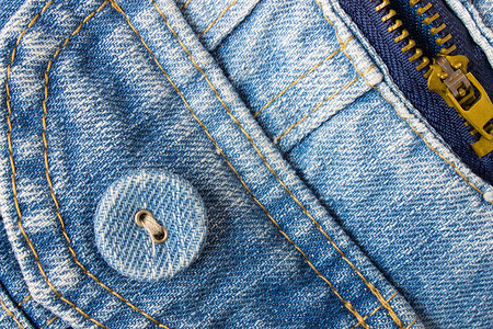 纽扣拉链Pocket 和 Zip部分的 Jeans 按键左下左下角背景