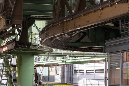 伍珀塔尔暂停铁路的辅助性框架建筑学高架悬浮交通工具铁车吸引力金属电压工程交通背景