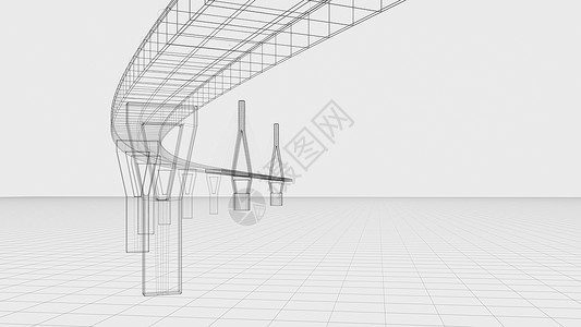 悬吊桥的线条3D交接运输素描吸引力项目渲染工程师旅行草图概念手绘背景图片