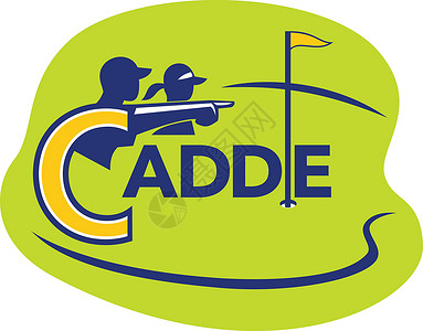 Caddie和Golfer高尔夫球课程图标背景图片