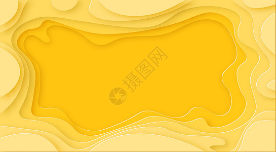金礼大放送折纸黄色背景的形状会用阴影从纸上切除出来 广告发布地点 摘要 插图设计图片