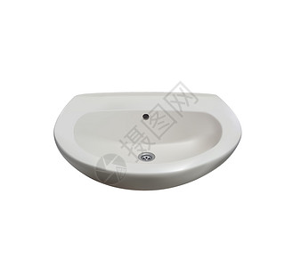 陶瓷托槽陶瓷浮渣槽 现实的矢量浴室家具 内部设计元素 白盆地无水龙头 管道图解插画