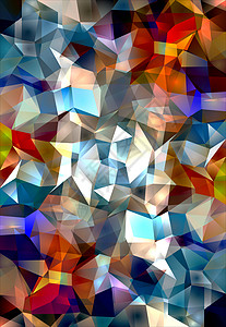 多边形摘要钻石水晶折叠数字马赛克光谱镶嵌横幅梯度几何学背景图片