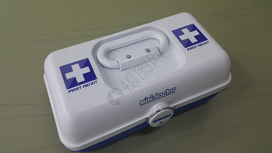 白色医疗箱或带加号或叉号的急救包背景