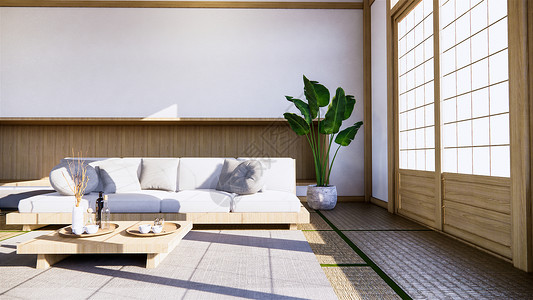 多功能室构思 日本间房内设计 3D矩形放松酒店风格多功能厅房间桌子渲染家具地面建筑学背景图片