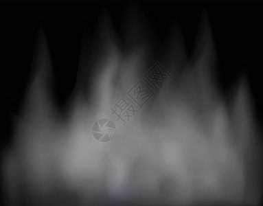黑色烟雾云和烟雾的抽象组成形式复制空间背景ab插画