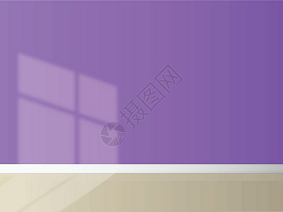 紫色甜蜜的墙壁 空面背景 带有窗口的阴影背景图片