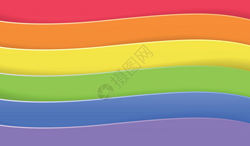 彩虹纸彩虹纸彩虹画背景可爱矢量插图背景图片