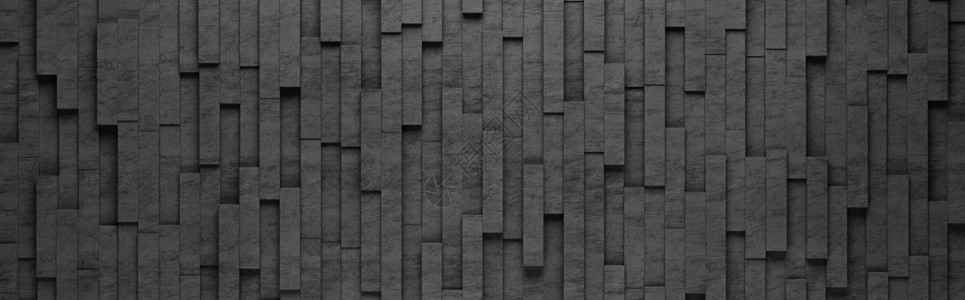 黑色瓷砖黑色垂直垂直矩形 3D 模式背景背景
