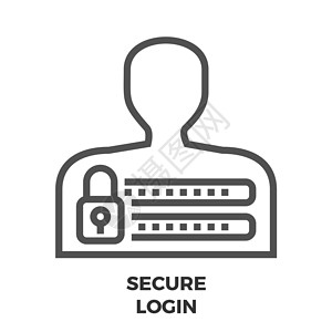 安全登录线图标保护剪影密码矢量防火墙界面细线网页信息用户背景图片