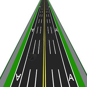 车道标志有标记的直达公路 公共交通插图专用车道设计图片