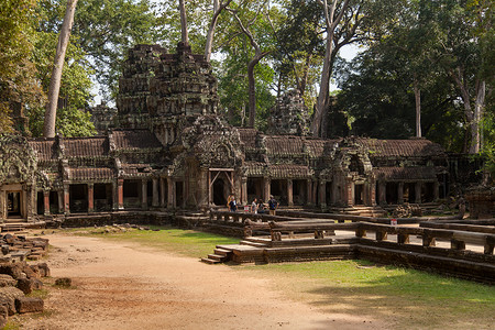 苏利耶跋摩柬埔寨吴哥窟老的高清图片