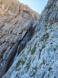 Piz Boe附近Sella小组的Pisciadu通过Ferrata旅游高原石头悬崖蝶鞍岩石肾上腺素高山首脑运动图片