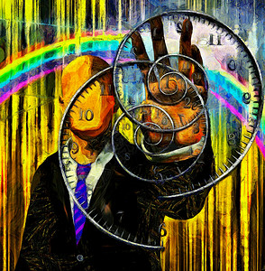 计时员插图彩虹速度工人物理窗帘螺旋运动自由时间背景图片