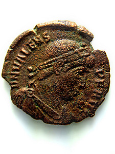 古罗马铜硬币背景图片