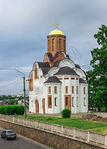 斯维亚托赫奥尔希夫斯卡乌克兰教堂博物馆旅游建筑纪念碑教会城市建筑学多云景观宗教背景