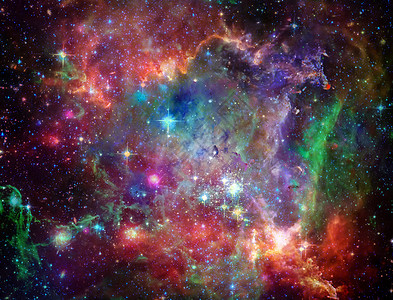 玫瑰星云里的大婴儿星系星座墙纸火花恒星乳白色气体灰尘插图辉光背景图片