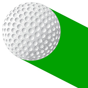 白运动了素材绿色白背景高尔夫球插画