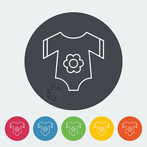 婴儿衣服生活织物纺织品乐趣品牌青年插图孩子衬衫连体衣背景图片