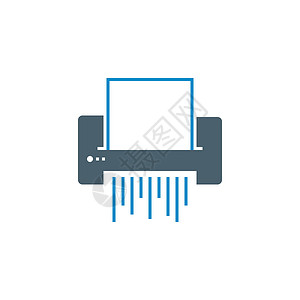 纸质粉碎机相关矢量光学图标机器技术界面打印机秘密机密电子象形破坏垃圾背景图片