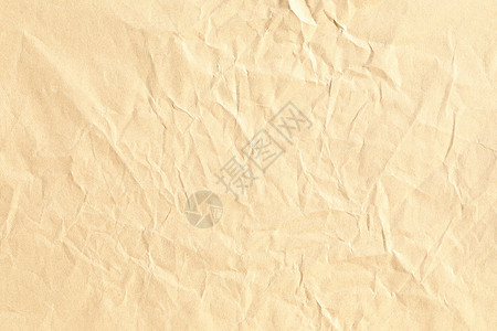 被弄皱的包装纸背景纹理黄色折痕材料白色纸板回收水平棕色床单背景