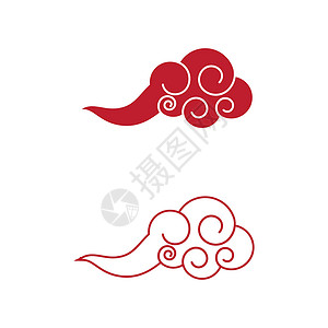 中国云模板矢量 ico风暴卡通片收藏天气天空装饰品涂鸦标识插图文化背景图片