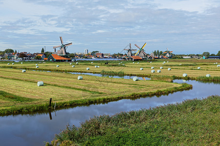 荷兰的荷兰风车特辑片段国家洪水乡村建筑学历史旅游农场农业农村旅行背景