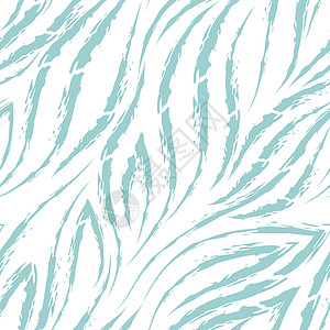矢量无缝的绿绿线和角状方形图案流动蓝色海洋液体笔触溪流打印装饰品纤维纺织品背景图片
