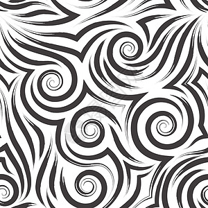 环流线和角的黑螺旋的矢量无缝模式 Li插画