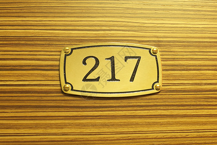 木材谷物的牌数木纹金子酒店数字盘子画幅对象背景图片