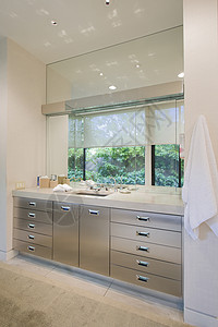 免抠洗手池橱柜现代洗手池和柜台水龙头房间平局地面卫生浴室内阁窗户玻璃橱柜背景