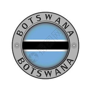 以博茨瓦纳国名和圆环命名的奖章背景图片