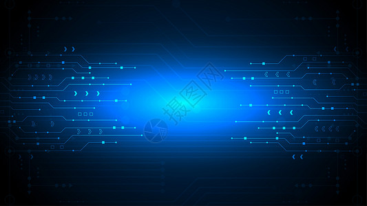 高科技数字数据连接系统硬件概念科学电子产品电气蓝色木板电子插图计算背景图片
