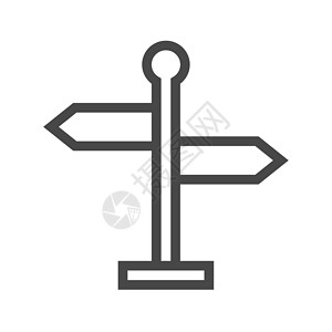 导航路标标示提示线向量图标街道航海路标邮政交通指针路牌指导旅游旅行插画